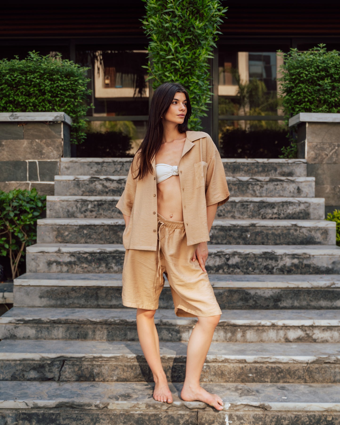 linen shorts